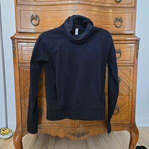 lululemon athletica Black Cowl Neck Sweater